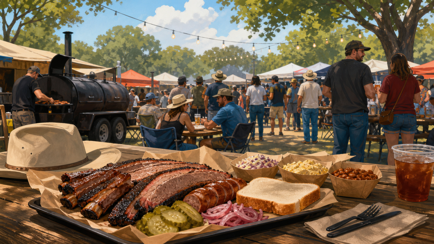 Supporting editorial scene for A Guide to BBQ Festivals and Barbecue Events Across Texas